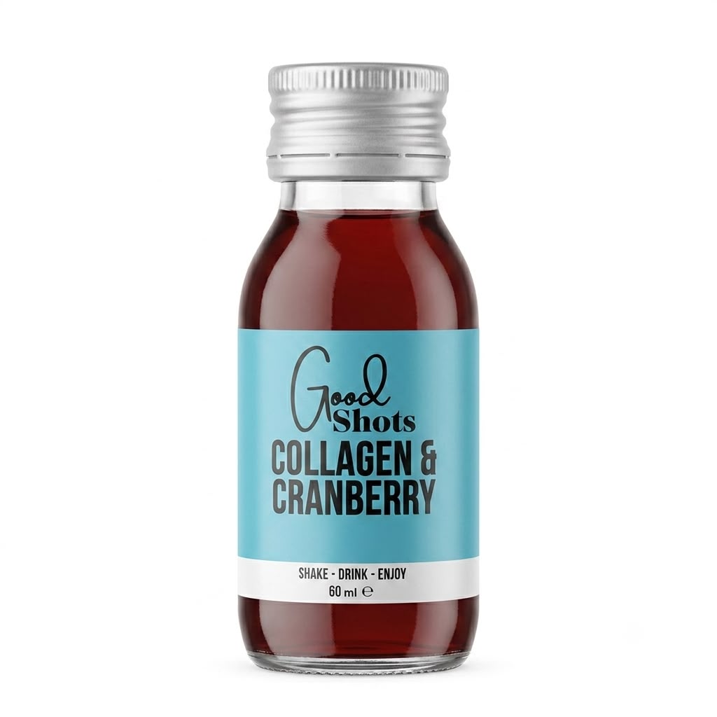 Good Shots Collagen & Cranberry functional shot bottles, 12 pack